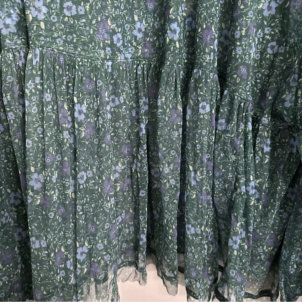 Free People Sweet Heart Top in Emerald Combo